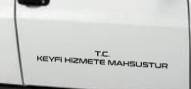 Keyfi Hizmete Mahsustur Sticker 10cm