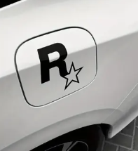 Rockstar Logo Siyah Sticker 10cm