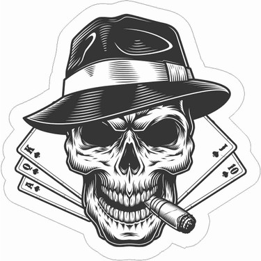 Poker Kağıdı Sticker 10cm