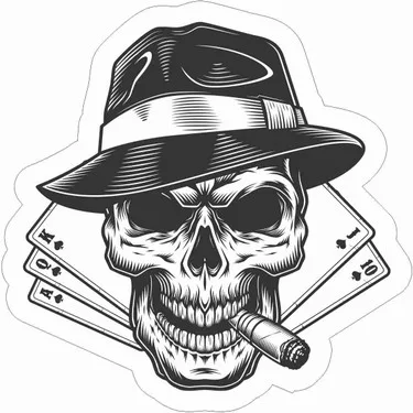 Poker Kağıdı Sticker 10cm